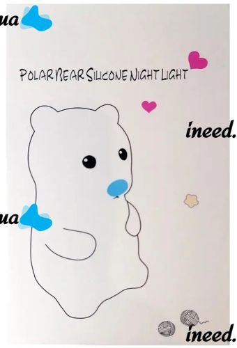 Настольный силиконовый ночник Медведь Bear Silicone Night Light DC-7653 детский аккумуляторный светильник с RGB подсветкой и сенсорным датчиком USB