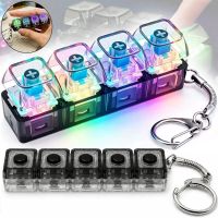 Брелок антистресс кейкап Switch Keychain SK-04 игрушка кликер с 4 механическими клавишами, карабином для ключей и RGB подсветкой Черная Jedel