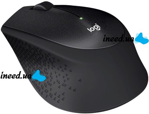 Беспроводная оптическая мышь Logitech M330 Silent Plus Black игровая геймерская мышка на батарейке для ПК компьютера и ноутбука 2.4GHZ USB Черная