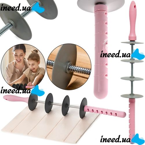 Ручная нож-скалка Sweet Blade Roller скалка с четырьмя ножами для нарезки и раскатки листового теста, роликовый нож резак для кондитерских изделий