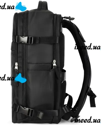 Quentin J3279 Black Airplane Hand Luggage Backpack for Laptop 15.6" Travel Bag with USB Port Wizz Air Ryanair for Airplane