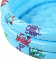 Kruzzel SP-30 2-in-1 Inflatable Kids' Pool for Swimming and Ball Play – 58 L Round Play Pool with Soft Bottom for Toddlers Ages 1 and Up – 80 x 30 cm – Blue