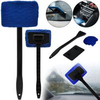 Ручная щетка для мытья стекол Window Cleaner K2 микрофибра с ручкой для мойки и очистки внутреннего лобового стекла и зеркал автомобиля K503