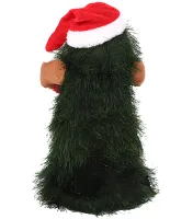 Танцующая рождественская елка Dancing Xmas Tree ET02 интерактивная новогодняя игрушка 17х10 см вращающаяся музыкальная ёлка в шапке на батарейках