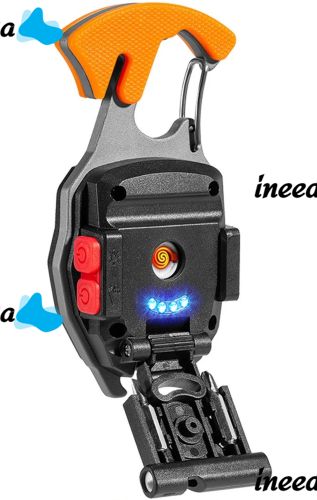 Светодиодный фонарик брелок для ключей с поджигом Keychain Light W5147 ручной мультитул, мини светильник с прикуривателем, отверткой и карабином USB