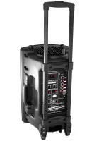 Аккумуляторная колонка караоке Su-Kam BT-100D 500W USB AUX SD портативная акустическая Bluetooth система с беспроводным микрофоном 12V/220V Черная