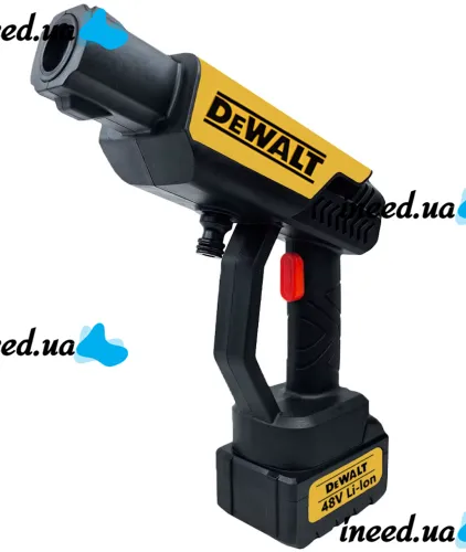 Беспроводная мойка высокого давления Dewalt DCPW600N 48V 5Ah 2 аккумулятора, аккумуляторная мини автомойка с кейсом, распылитель Девольт для авто