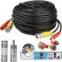 Universal cable 20m meters with connectors for video transmission and connection of CCTV cameras with a BNC+DC DVR 20 m