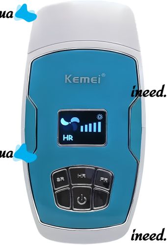 Лазерный фотоэпилятор Kеmei КМ-6813 домашний эпилятор с дисплеем, аппарат для удаления волос на теле со сменными картриджами 3 режима 120000 вспышек