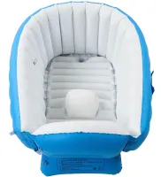 Inflatable Intime Baby Bath Tub JS033 anti-slip bath tub with cushion, drain and foot pump for babies AND1440