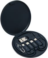 Кабели для передачи данных Remax Data Cable Set Storage Box XL-722 комплект переходников для зарядки телефона USB Type-C microUSB Lightning RC-190