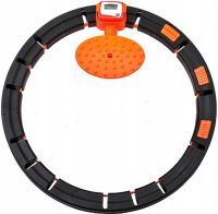 Массажный обруч тренажер Intelligent Hula Hoop 7803 хулахуп для похудения живота боков с регулируемой длинной и автоматическим подсчетом Black-orange