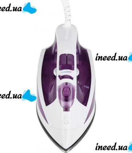  Domotec MS-2201 Electric Steam Iron with 2200W Water Tank Ceramic Sole with Steam and Dry Ironing Mode for Clothes Purple