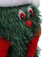 Танцующая рождественская елка Dancing Xmas Tree ET02 интерактивная новогодняя игрушка 17х10 см вращающаяся музыкальная ёлка в шапке на батарейках