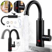 Проточный водонагреватель Delimano RX-011 Black цифровой бойлер с нижним подключением 3200W электрический нагреватель воды на кран с LCD дисплеем