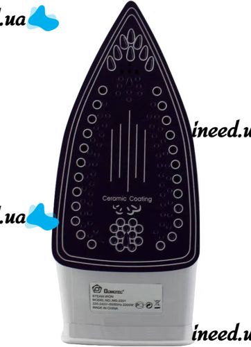  Domotec MS-2201 Electric Steam Iron with 2200W Water Tank Ceramic Sole with Steam and Dry Ironing Mode for Clothes Purple