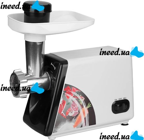 Кухонная электрическая мясорубка Bitek BT-3367 3200W с насадками для колбас и кеббе и толкателем, Бытовая электромясорубка Витек 3200Вт Белая