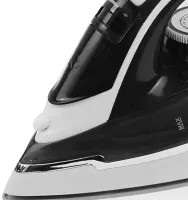 Operatec OP-1006 2200W manual steam iron with ceramic soleplate and steam regulator for ironing and steaming clothes from the mains Black