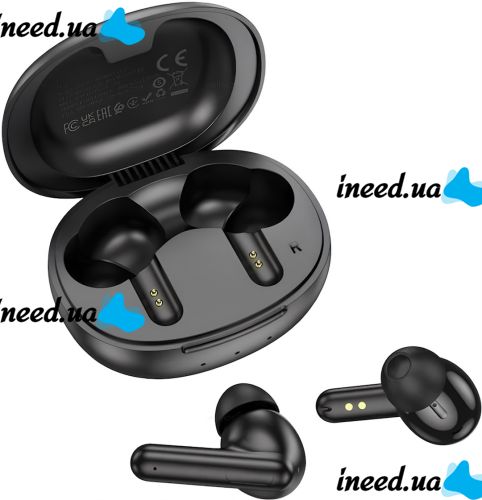 Беспроводные Bluetooth наушники Double Borofone BW48 Enlighten сенсорные вакуумные наушники-гарнитура с шумоподавлением и микрофоном USB Черные