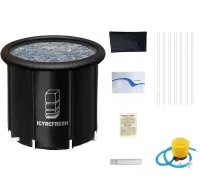 Надувная бочка для моржевания Ice Bath Spa BF-300 300 л круглая каркасная ванна для ледяной терапии и восстановления, купель для холодных ванн