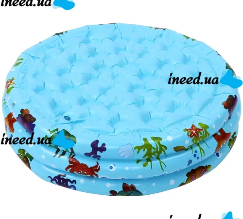 Kruzzel SP-30 2-in-1 Inflatable Kids' Pool for Swimming and Ball Play – 58 L Round Play Pool with Soft Bottom for Toddlers Ages 1 and Up – 80 x 30 cm – Blue