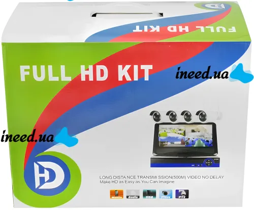 Комплект беспроводного видеонаблюдения видеорегистратор UKC DVR KIT 6678 WiFi набор на 8 уличных камер с датчиком движения для наружного наблюдения
