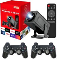 Портативный проектор Projector Game HCS350 Pro 4K игровая смарт приставка с джойстиками и пультом Full HD домашний кинотеатр с Wi-Fi Bluetooth USB