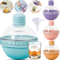 Spherical Ice Ball Shape Ice Ball Maker Silicone Sphere with Watering Can for freezing and Storing round ice for cocktails and whiskey