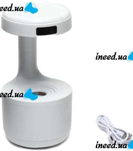 Anti Gravity Humidifier 800ml Portable Drip Mini Diffuser with Reverse Flow and Backlight White