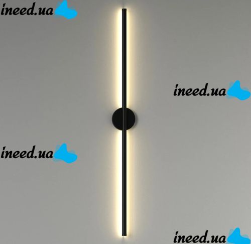 Настенный акумуляторный LED светильник бра Svet SY-16003 60 см с пультом ДУ, Линейный перезаряжаемый ночник на стену Strip light HA-125 11W Черный