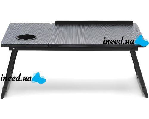 Складной стол для ноутбука XoKo NTB-005 до 22" портативная подставка столик для планшета с регулировкой наклона и подстаканником MAG-842 Black Wood