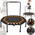Neo Sport BT-1707 Fitness and Jumping Trampoline, 105 cm Round Jumper with Adjustable Handle for Home Workouts for Adults and Children, Up to 150 kg, Black
