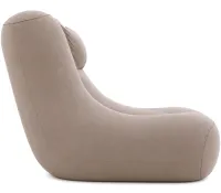 Надувное кресло мешок Inflatable Lounge Chair DL-484 до 115 кг для отдыха, одноместный безкаркасный диван с подголовником 115×96×75 см Бежевый