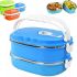 Double thermo lunch box made of stainless steel Luch box Two Layers LB-2180 for 2 sections, Lunch box container for 2 compartments of 800 ml, Lunchbox
