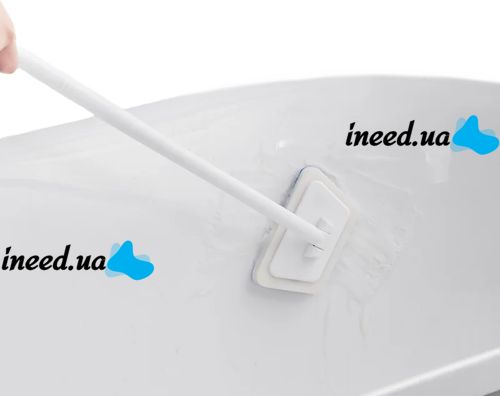 Щетка для чистки ванны и плитки Glass Eraser LY-516 2 в 1 трапециевидная губка для мытья пола, стен и окон с длинной ручкой и сменными насадками