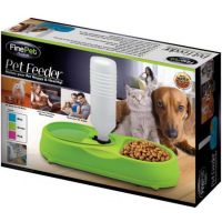 Миска для собак и котов Pet Feeder с поилкой 2 в 1, автоматическая пластиковая кормушка для домашних животных c дозатором, диспенсером для воды