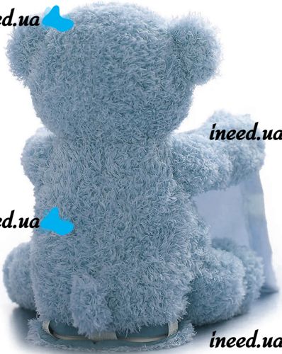 Мягкая детская игрушка Peekaboo Bear плюшевый мишка 33 см музыкальный интерактивный играющий в прятки говорящий медведь от 6 месяцев Пикабу Голубой