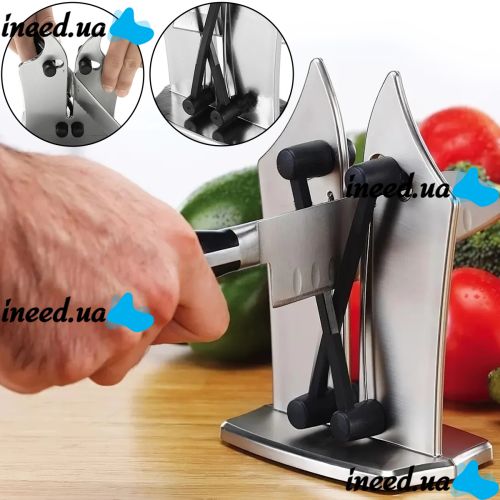 Точилка для кухонных ножей Bavarian Edge Knife Sharpener 12Х16.5 см многофункциональная механическая настольная ножеточка полировка из стали на кухню