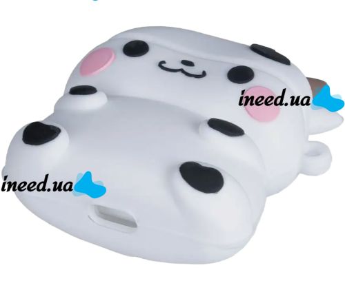 Защитный противоударный чехол Case 3D Cute Cow буренка для наушников Apple AirPods Pro 1, 2 силиконовый кейс Коровка с полной защитой и карабином