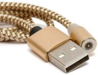 Магнитная зарядка для телефона Hoco X-Cable Magnetic 3 в 1 круглый USB кабель micro lightning type-c 1 м шнур с LED подсветкой M3 для Android IOS