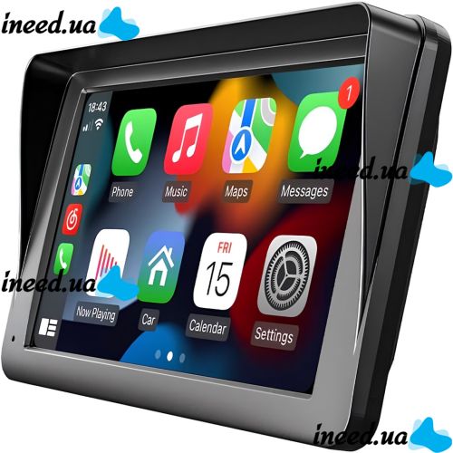 Автомобильный сенсорный монитор Carplay CJ-PTC208 7" портативный экран на присоске 1024х600 дисплей на лобовое стекло в машину CarPlay IOS Android