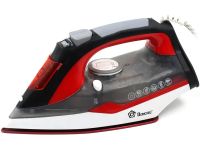 Electric Steam Iron Domotec MS-2202 with Water Tank 2200W Teflon Sole with Steam and Dry Ironing Mode for Clothes MS2202 Red