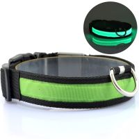 Світиться тканинний нашийник Glow Ring для кішок і собак світлодіодний неоновий з LED підсвічуванням на акумуляторі з USB для домашніх вихованців