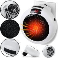 Портативный обогреватель Wonder Heater BD-168 мини тепловентилятор в розетку с терморегулятором и таймером 900W дуйчик от сети с пультом Белый