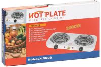 Настольная двухконфорочная электроплита Hot Plate Electric Cooking JX-2020B спиральная плита на 2 конфорки 5 режимов 2000W с термостатом индикатором