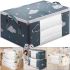 Folding Organizer Case 50L Blue for storing things and bed linen 55x35x25 cm folding cloth Bag Suitcase for clothes with handles