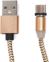 Магнитная зарядка для телефона Hoco X-Cable Magnetic 3 в 1 круглый USB кабель micro lightning type-c 1 м шнур с LED подсветкой M3 для Android IOS