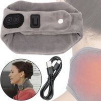 Массажер грелка для шеи с подогревом Calm Heat Massaging Neck вибромассажный согревающий шейный шарф бандаж для массажа, массажер-грелка от USB Серый