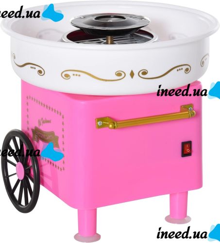 Апарат для приготування солодкої вати Cotton Candy Make NJ - 228 Рожевий автоматичний пристрій міні-машина для цукрової вати в домашніх умовах