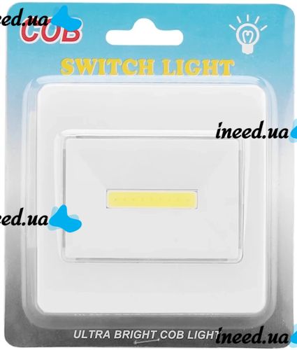 Светодиодный настенный LED светильник COB UP! LP-9102E на батарейках light switch беспроводной переносной выключатель, подсветка на магните липучке